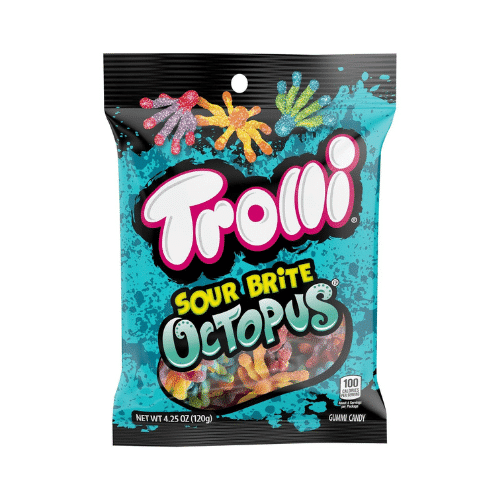 Trolli Sour Brite Octopus 4.25oz (120g)