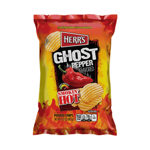 Herrs Smokin Hot Ghost Pepper Potato Chips 6oz